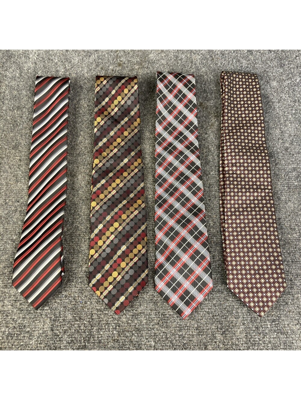 Alexander Julian Colours 3" Wide Assorted Colors & Patterns Ties Lot Of 4 EUC